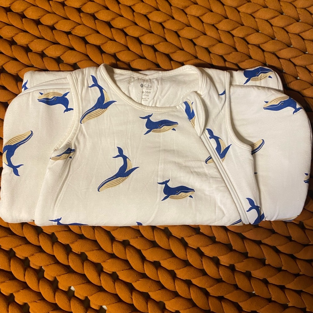 Kyte Baby bamboo sleep sack in ”Whale” 18-36 mo